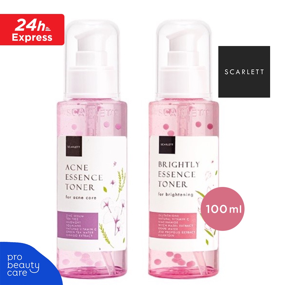 Scarlett Whitening Essence Toner - Brightly Toner / Acne Toner (100 ml) - Toner Wajah