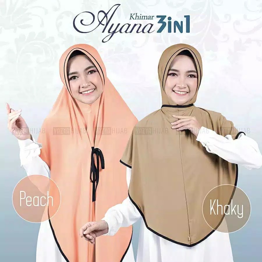 Alny Hijab -Jilbab Instan Niqab Sharmila Jilbab Ayana Cadar Jersey Jilbab 3 in 1 French Khimar Nadhira Niqab