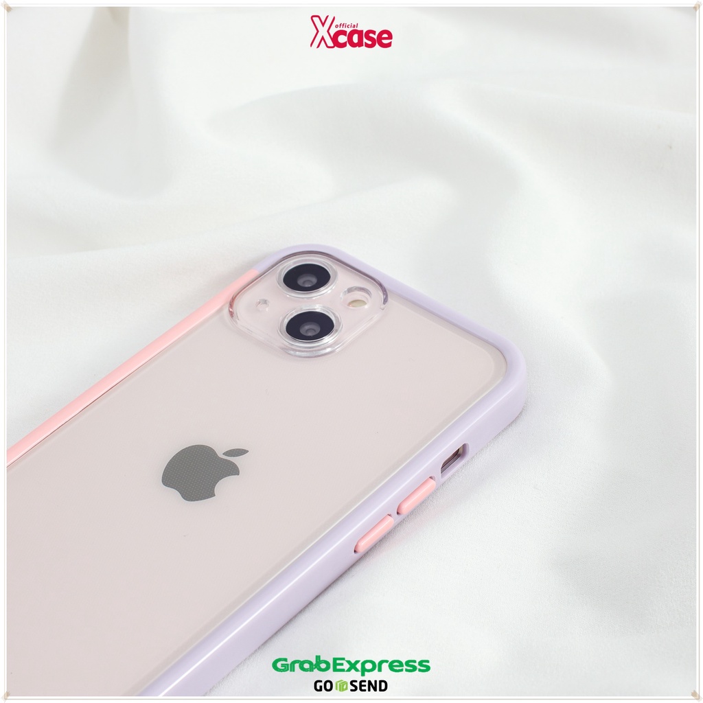 Clear Softcase With Bumper Side 2 Color Full Lenscover For iPhone 7 8 PLUS X XS XR XSMAX 11 12 13 MINI PRO MAX