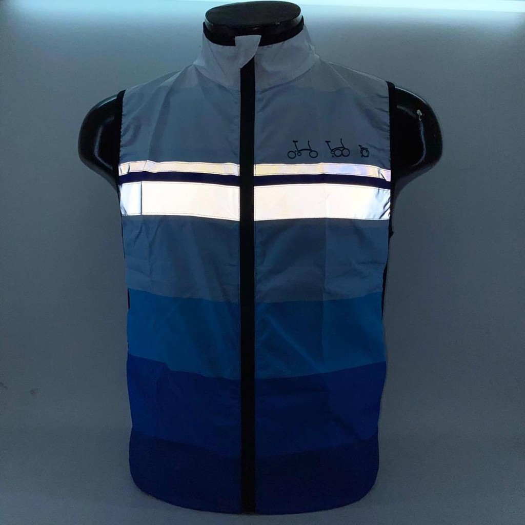 Rompi Vest Jersey Sepeda Lipat Windbreaker Unisex Pria Wanita