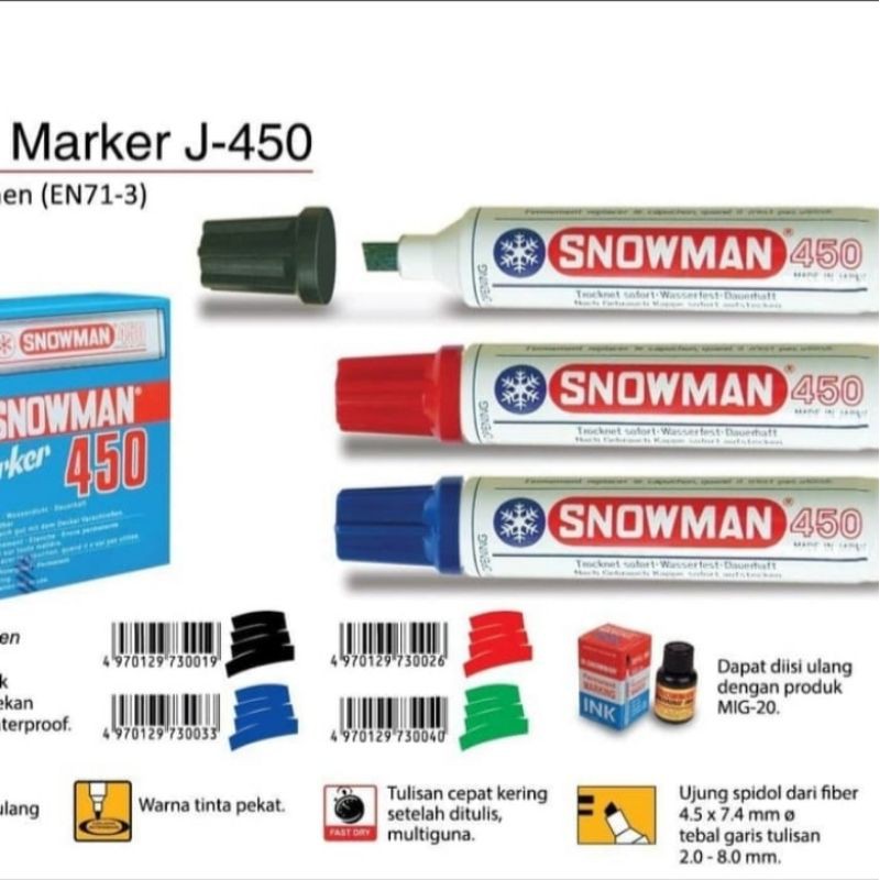 

Spidol Snowman Permanent Marker Jumbo 450