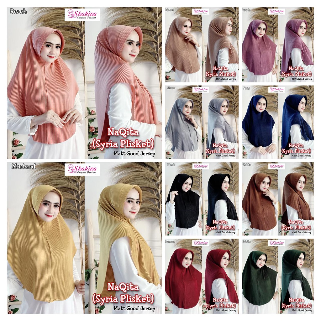 Jilbab Instan Plisket Jersey Naqita Ori Shakina Hijab-2