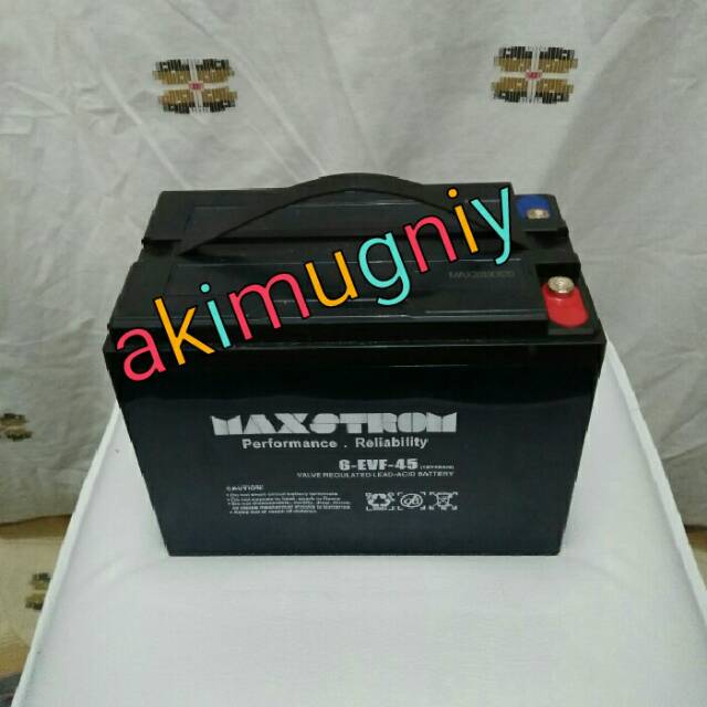 aki 6-evf-45 vrla 12v 45ah gel sepeda listrik selis ups solar panel