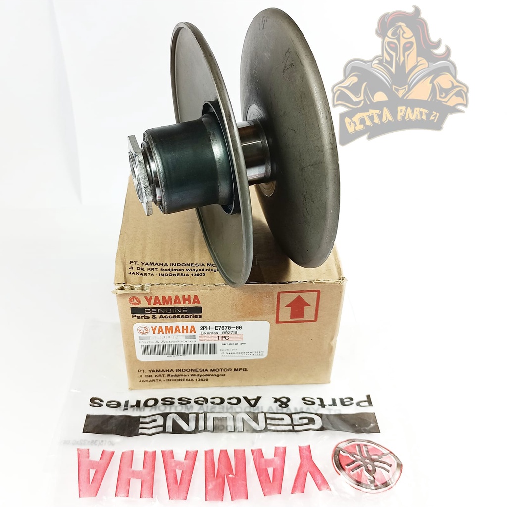 PULLY ONLY YAMAHA 2PH KUALITAS ASLI ORIGINAL YAMAHA PRESISI TINGGAL PASANG AWET DAN DIJAMIN MANTAP MIO M3 MIO Z MIO GT 125 SOUL GT 125 FINO FI XRIDE 125 PULY ONLY PULI ONLI