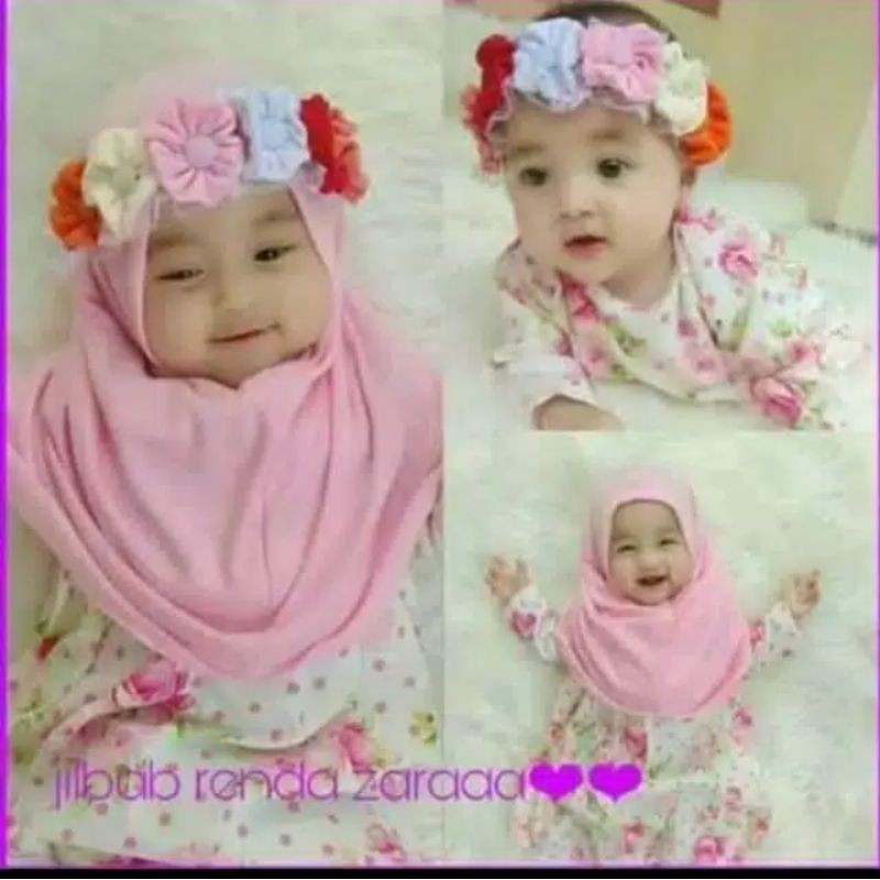 jilbab anak bayi BANDO TILE - hijab anak perempuan - kerudung anak lucu