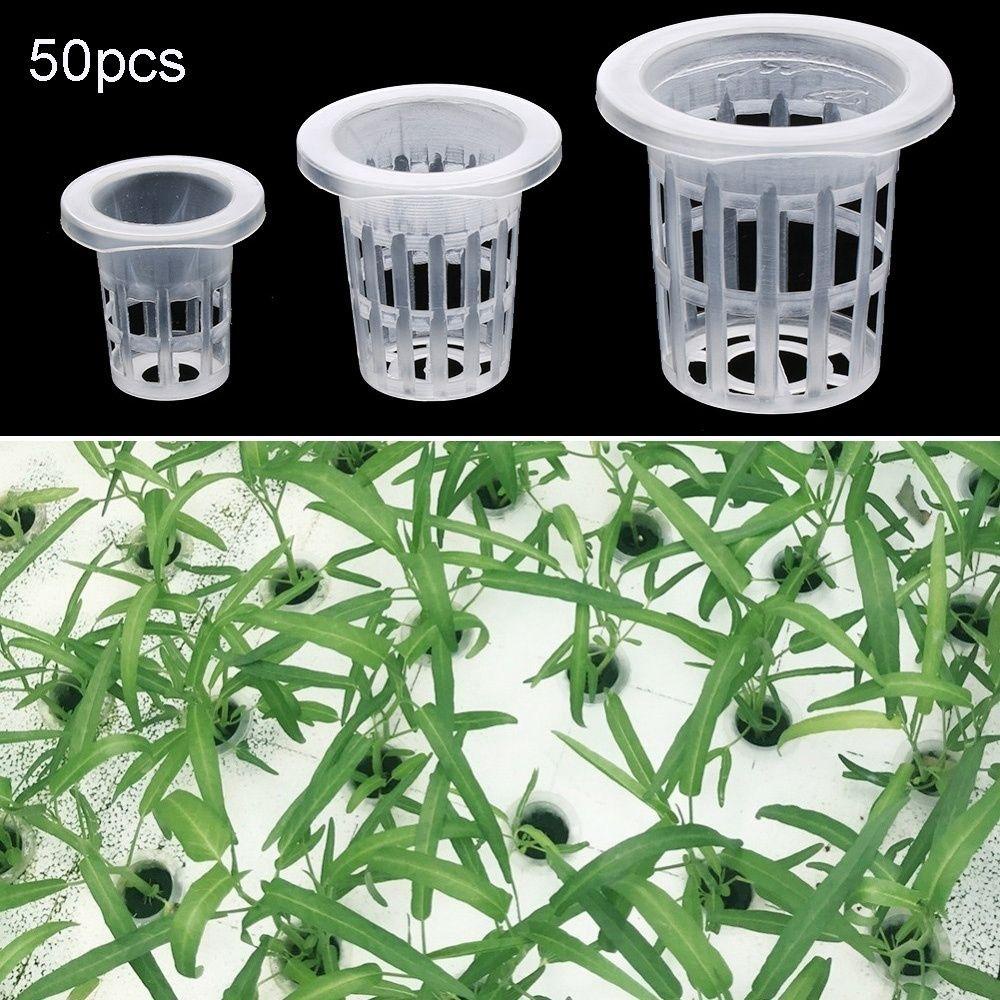 NICKOLAS1 Mesh Pot 50Pcs Clone Tanam Grow Hidroponik Koloniisasi Tanpa Tanah Keranjang Tanaman