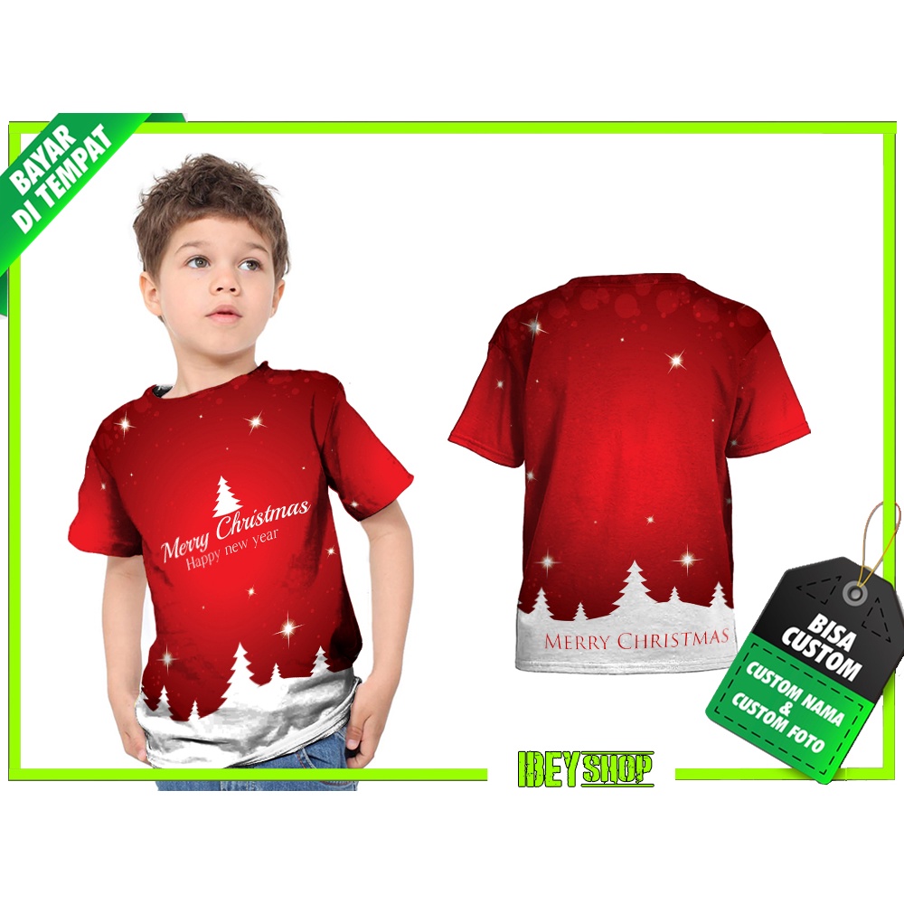Kaos Anak MERRY CHRISTMAS NATAL 2021 - 23 Custom Fullprint