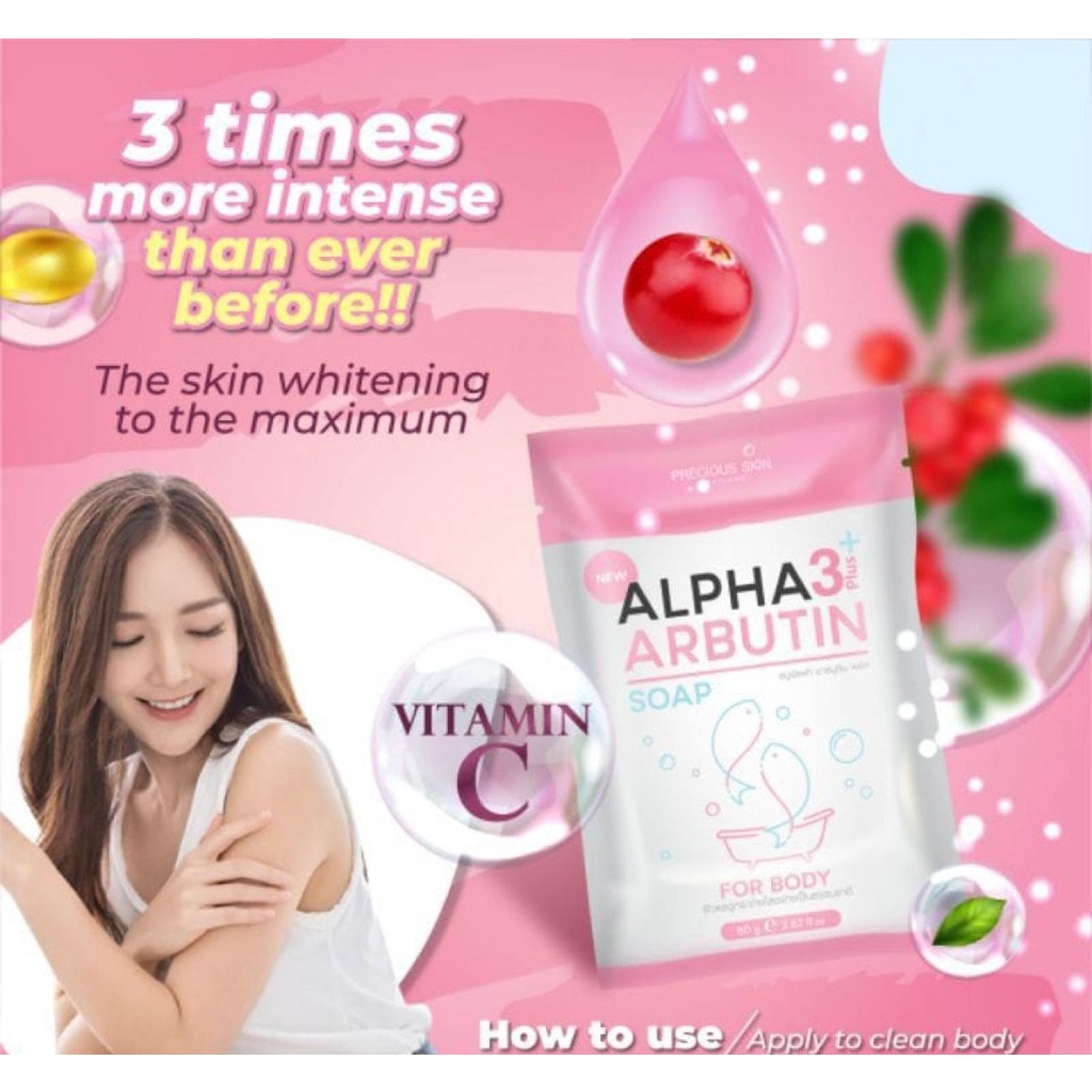 NEW !! Precious Skin Alpha Arbutin 3Plus Collagen Whitening Soap BPOM