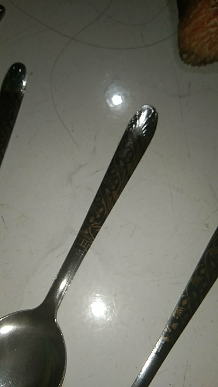 Sendok Makan Stainless Motif Batik Tebal / Sendok Batik Stainless 12 Pcs