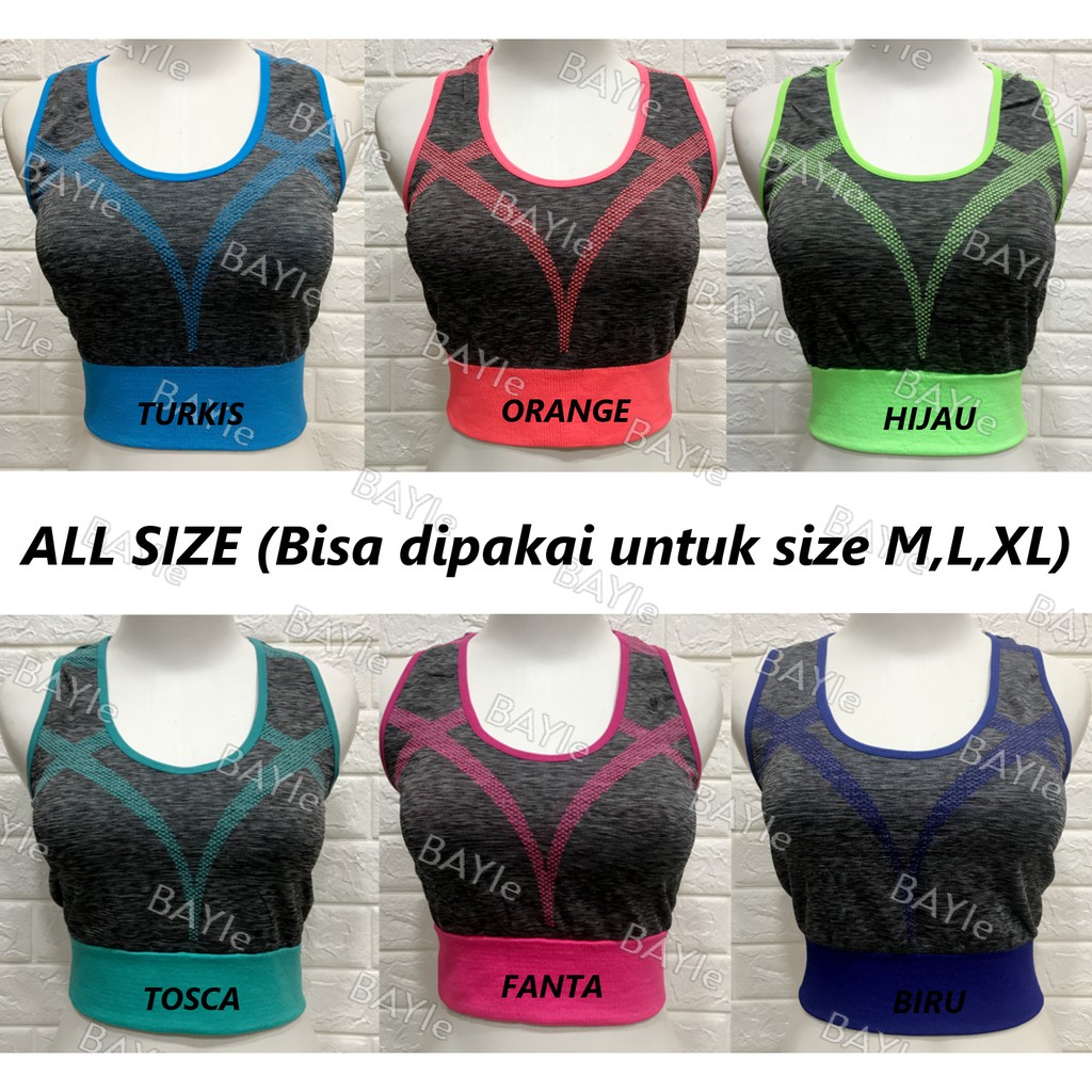 W1016 Baju/Atasan/Tanktop/Miniset Senam/Olahraga/Sport Zumba/Aerobic/Yoga/Gym Wanita Import FEMA