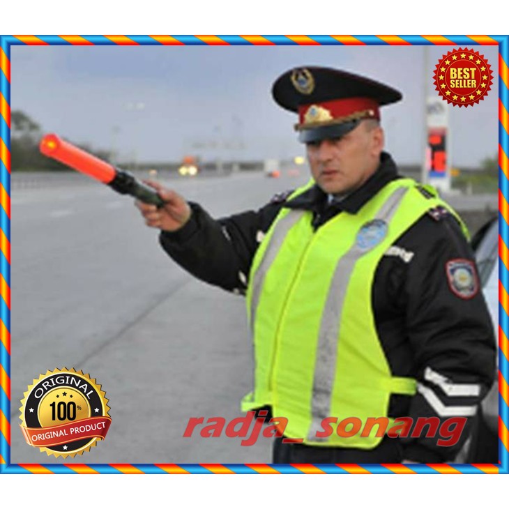 (COD) TONGKAT LALU LINTAS Lalin Parkir Satpam Lampu LED Traffic baton Polisi