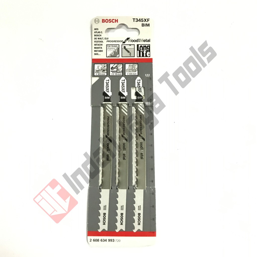 BOSCH T345XF Mata JIgsaw Blade Besi Kayu Progressor Wood Metal Paku