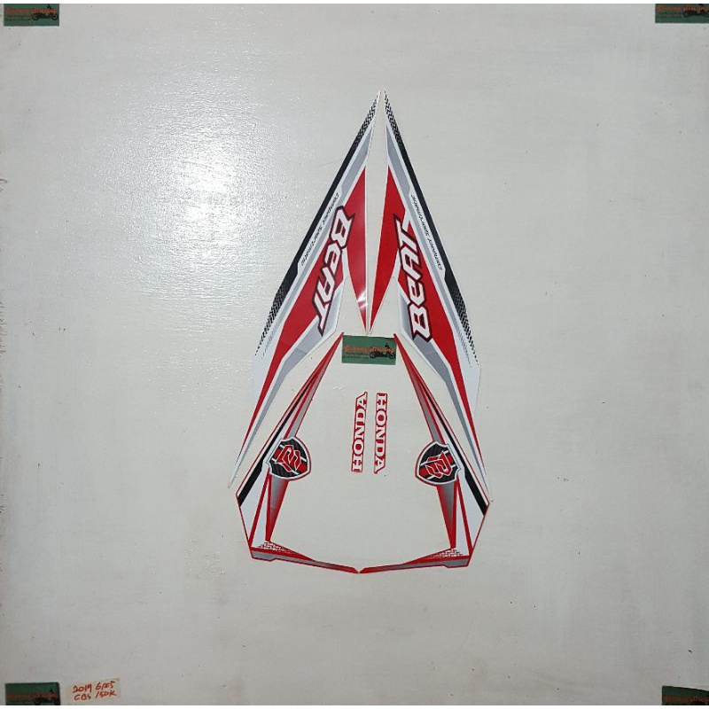 Striping honda Beat eSP CBS 2019 Merah Putih original 1000% NOS