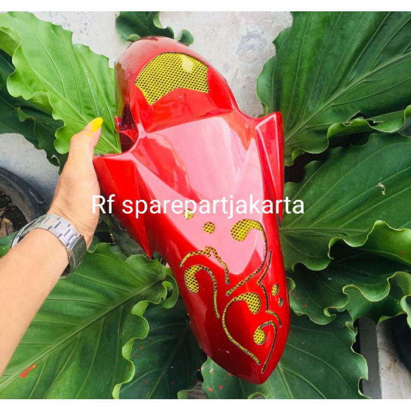 Spakbor beat karbu coak motif batik merah costom