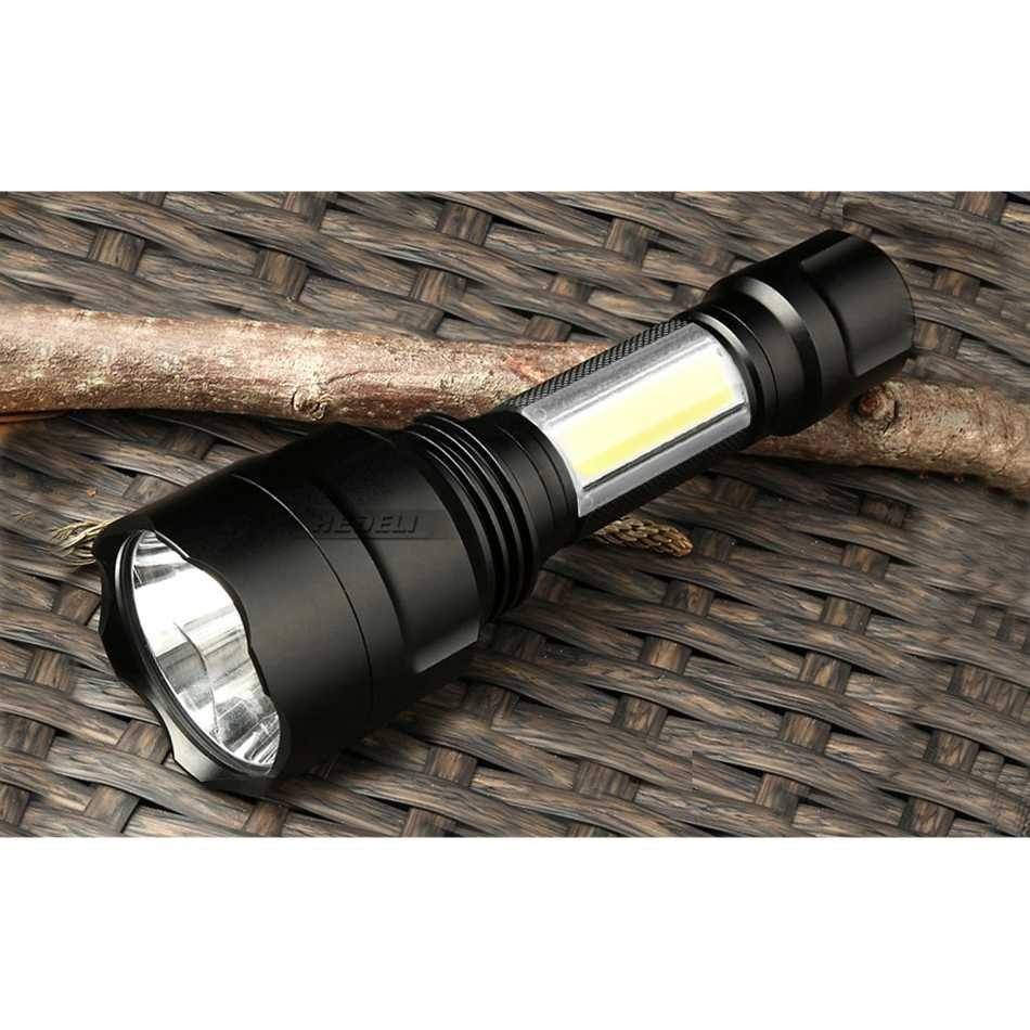 Senter LED Torch Multifungsi Cree XM-L T6 + COB 3800 Lumens - TaffLED C8