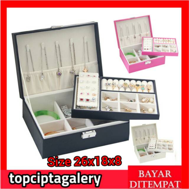Box Perhiasan / Tempat Penyimpan Perhiasan Cincin/gelang/anting-anting