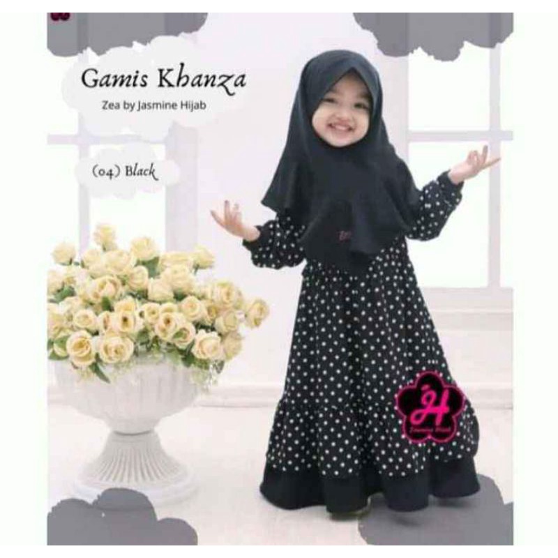 Murah Gamis anak perempuan dress katun busana muslim anak syari Gamis Elegan