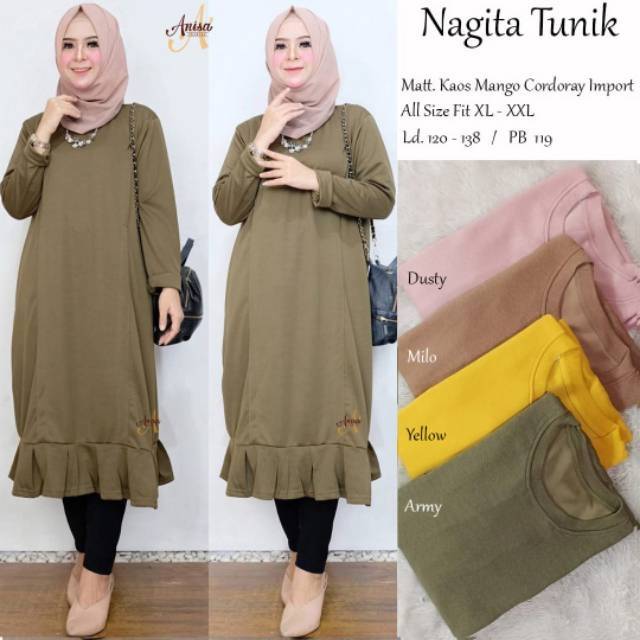 Nagita tunik/baju atasan tunik wanita