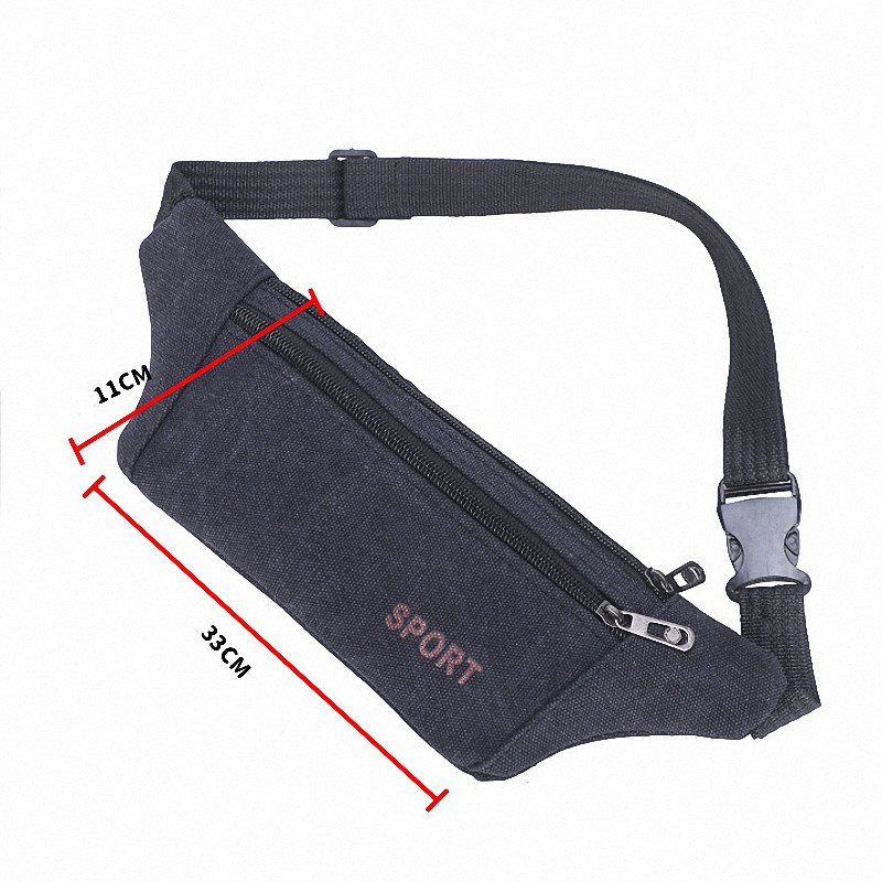 Mainland Tas Pinggang Fanny Pack Kasual Kanvas Waist Bag Outdoor TS202