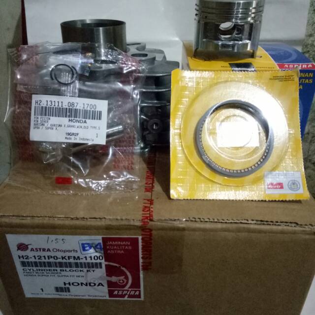 blok  block seher dan piston kit legenda supra fit new dll aspira