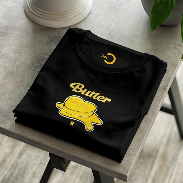 [NEW] Kaos BTS Butter New Hit Single Cotton 24s Premium Bisa Upgrade Lengan Panjang