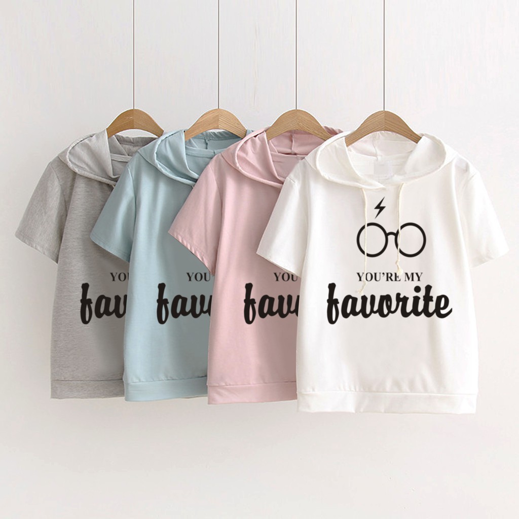 Bess - Sweater Hoodie Crop Murah / Sweater Hoodie Crop Lengan Pendek PULL&amp;BAR