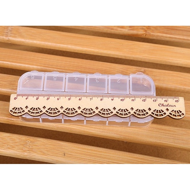 MEDICINE STORAGE PILL BOX / KOTAK TEMPAT PENYIMPANAN OBAT PIL PLASTIK TRANSPARAN (12 SEKAT)