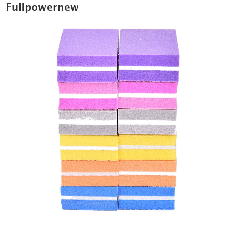 [FULL] 20pcs Square Nail Sanding Sponge Buffers File Grinding Polishing Manicure Tools