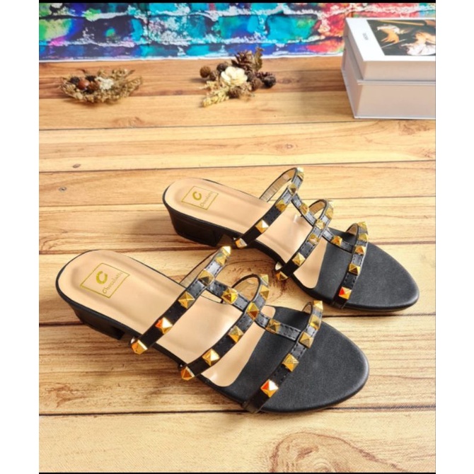 ABBUSHOES RH 01 hak tahu mules stut Rayana 3cm 36/41