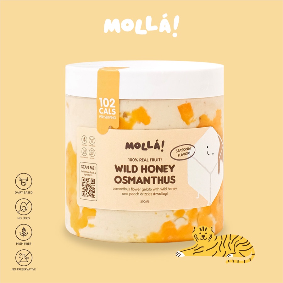 

Wild Honey Osmanthus - Low Calorie Gelato Pint by Molla Creamery