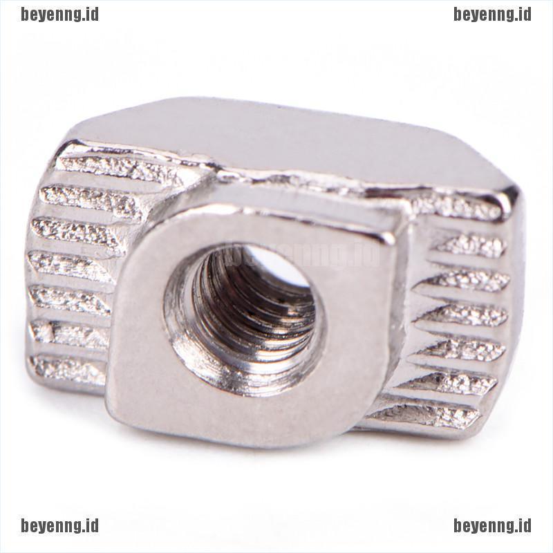 Bey 50PCS T-slot T-Nut M3 M4 M5 Bahan Carbon Steel Aluminum Gaya Eropa