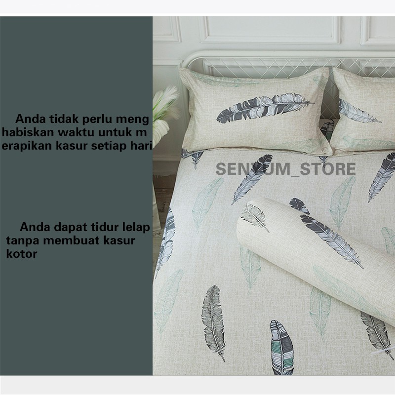 Sprei bed cover seprei non-slip120x200 160x200 180x200 penutup seprai pelindung debu kasur