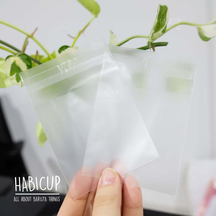 

Plastik Fancy Transparant Doff Perekat - Plastic Cookies 7x7cm