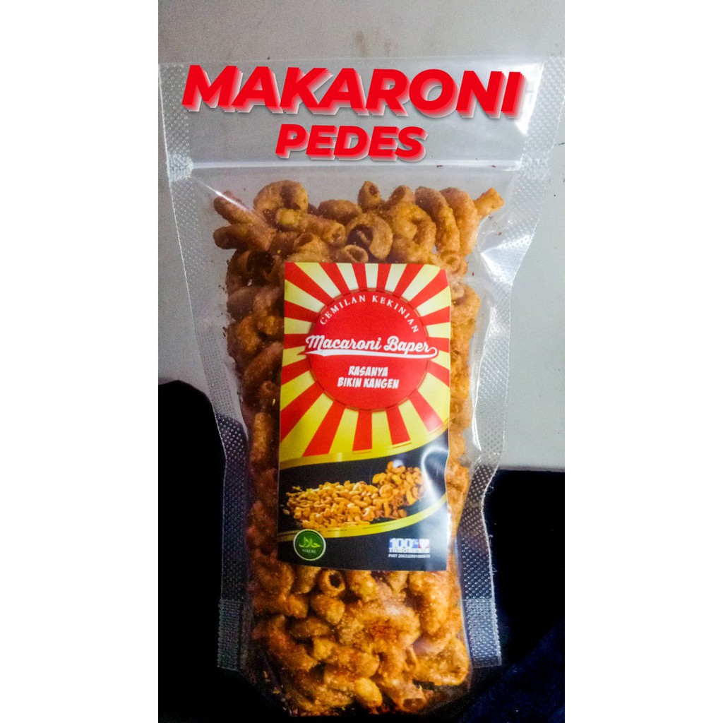 

makaroni pedes,makaroni baper,makaroni ngehe,makanan ringan pedas,cemilan makaroni