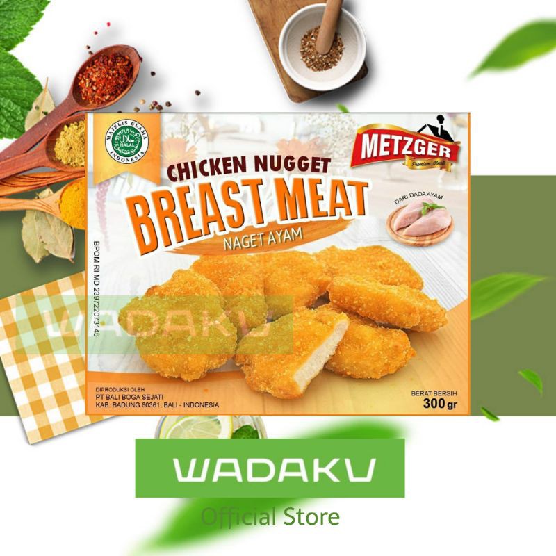 

NUGGET NAGET AYAM HALAL METZGER 300G CHICKEN BREAST NUGGET 300G