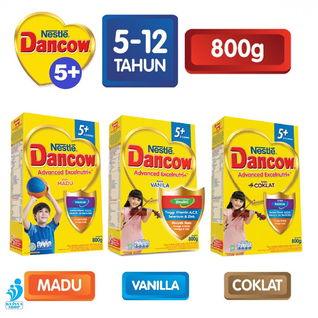 Nestle Dancow 5+ Madu / Vanila / Cokelat