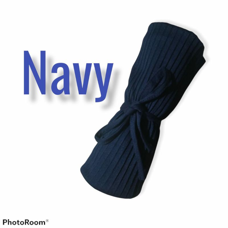 Bergo Maryam Full Plisket Lidi Bahan Hyget Premium-Navy