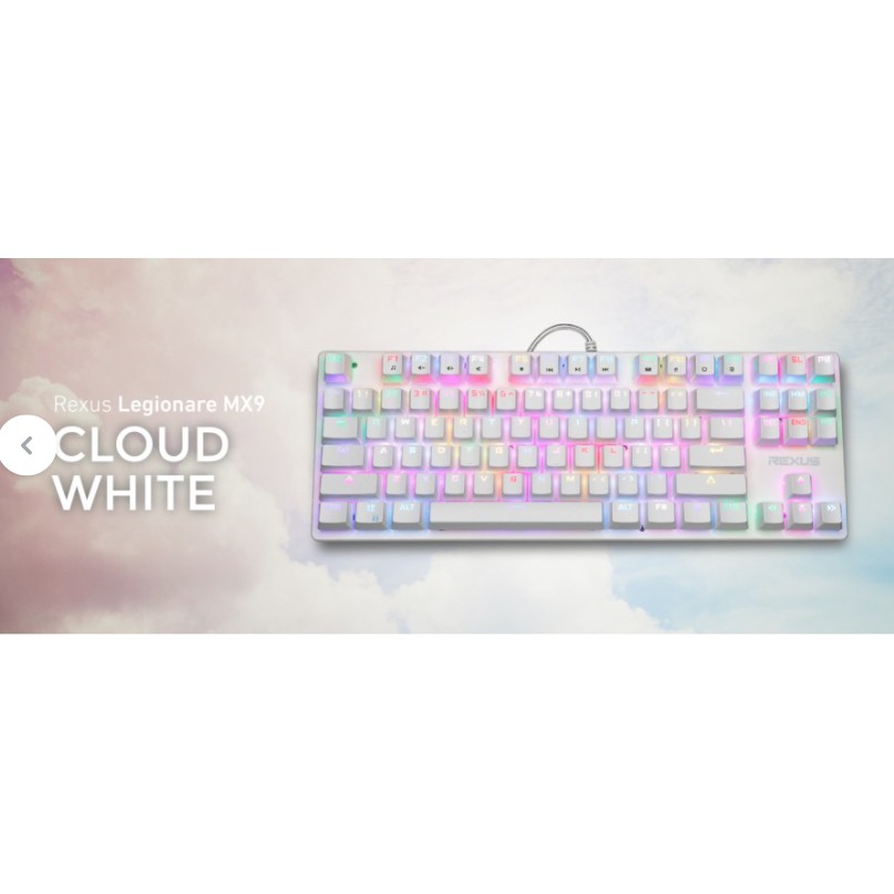 Keyboard Gaming Rexus mechanical wired usb 2.0 TKL 87 key rgb color Legionare MX9 MX-9 free 4 switch