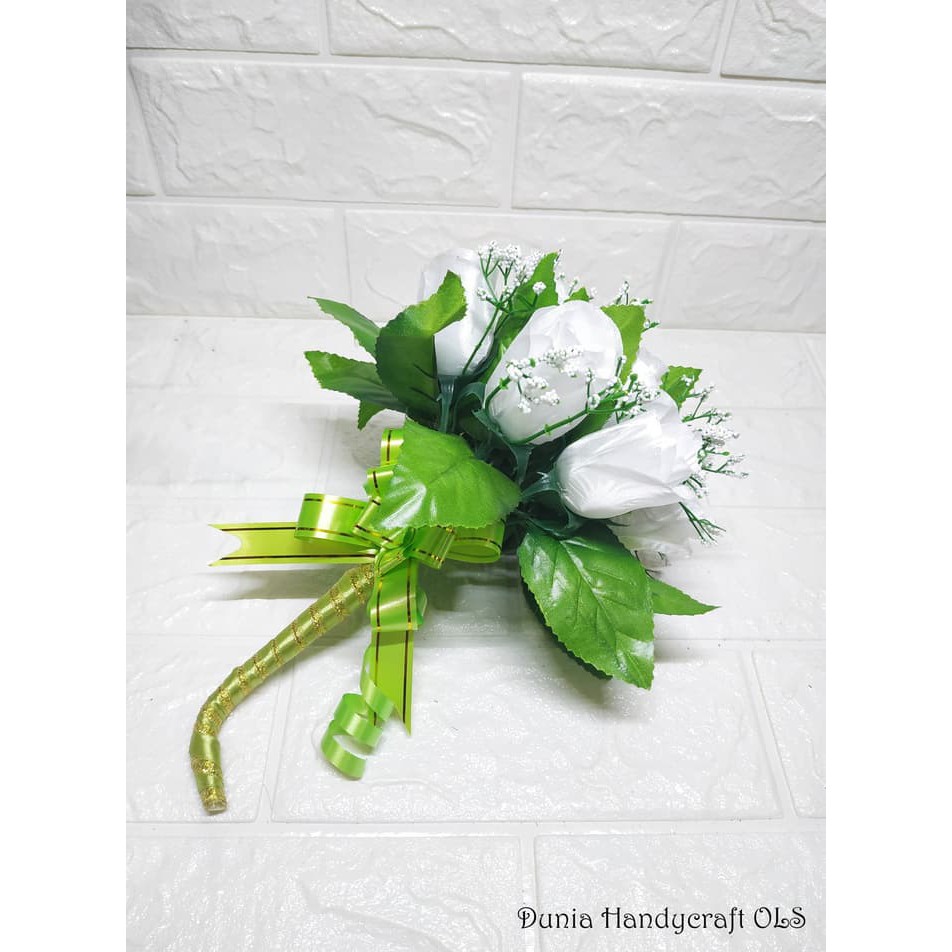 Buket Bunga Wedding Brides Maid Flower Girl Murah Cantik Elegan