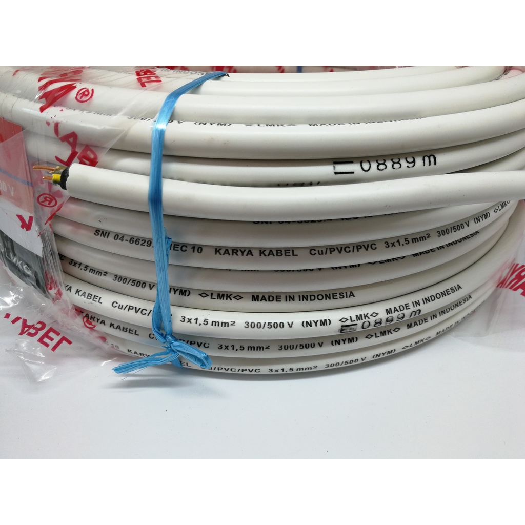 Kabel Listrik Kawat KARYA NYM 3x1,5 3x1.5 50meter (50m)