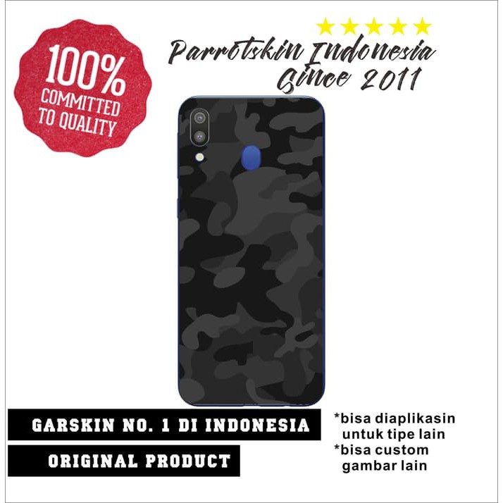 Garskin skin Protector Samsung Galaxy M20 Black Camo Army Loreng