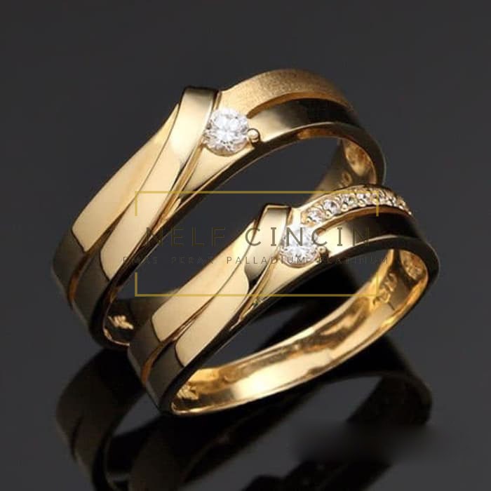 CINCIN PERKAWINAN Cincin Tunangan Cincin Kawin Silver Cincin COUPLE 30