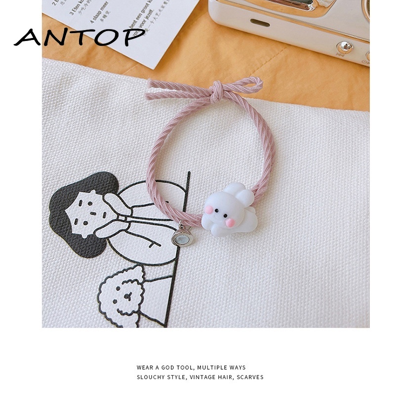 2Pcs Gelang Couple Magnet Attract Each Other Gelang Kapel Elastis Pasangan Pria Dan Wanita Kartun Dikepang Tali Tangan Rambut ANTOP