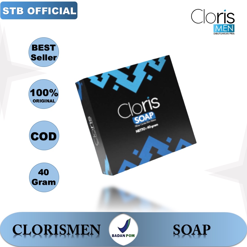 Clorismen Soap Sabun Cloris Pembersih Wajah Muka Pria Bersihkan Minyak Berlebih Jerawat Beruntusan Facial Wash Men Cowok