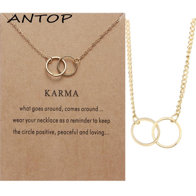 Korea Fashion Titanium Steel Kalung Rantai Klavikula Bulat Emas Gaya Retro ANTOP