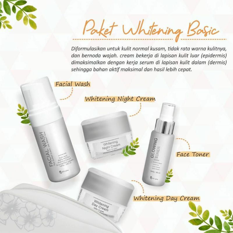 Ms Glow Paket Whitening Series Ms Glow Paket Pemutih Ms Glow Paket Original Ms Glow Paket wajah BPOM