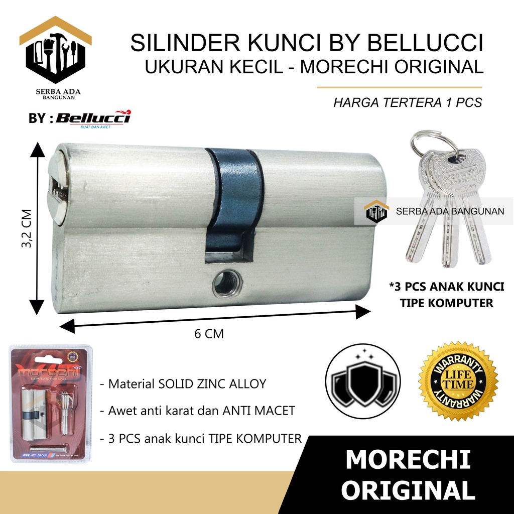 Silinder kunci pintu Morechi computer bagus murah ANAK KUNCI 4/5pcs 60mm