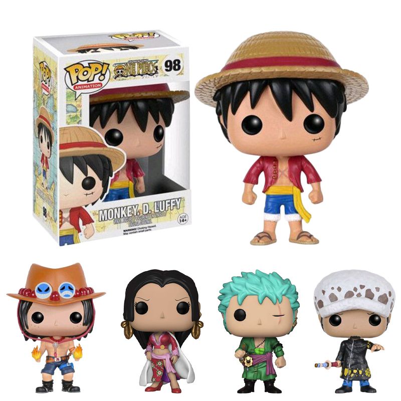 【Hot！！】FUNKO POP One Piece Luffy Chopper Ace Luo Sauron Figure Model Birthday Gift Decoration