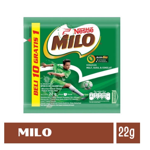 MILO SACHET / 1 RENCENG ISI 10 +1