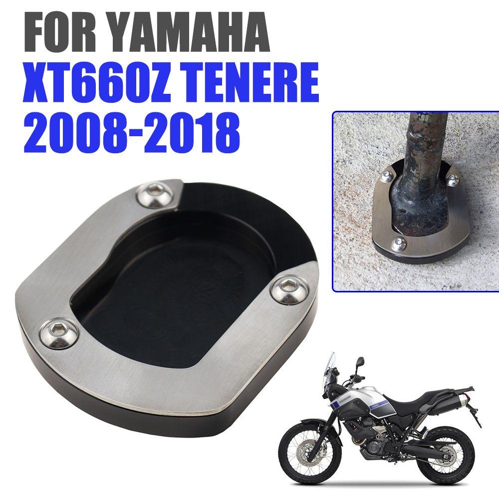 Populer Foot Extension Magnifying Pad New Side Stand Penyangga Kaki Side Kick Stand Untuk YAMAHA XT660Z TENERE 2008-2018